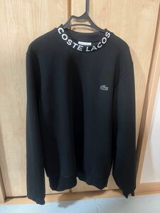 FR3 Mサイズ(US S)LACOSTE トレーナー 黒 ブラック スウェット 長袖　ラコステ　定価23,100円　傷あり