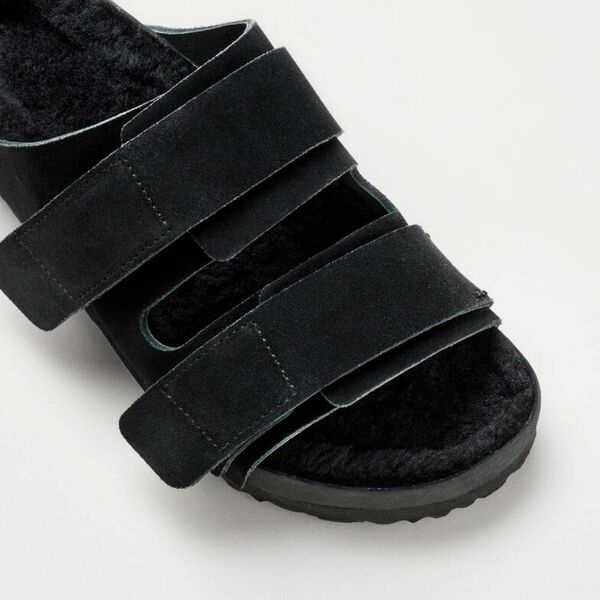 24〜24.5 BIRKENSTOCK Tekla uji ブラック　サンダル　38 ビルケンストック　 スエード