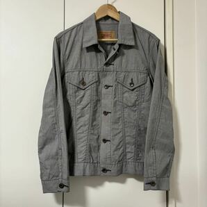 難あり★リーバイス　LEVI'S　長袖ジャケット　薄手　グレー　チェック　日本製　