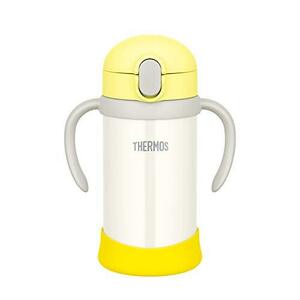 サーモス(THERMOS) まほうびんのベビーストローマグ FJL-350 イエローホワイト (YWH) 350ml