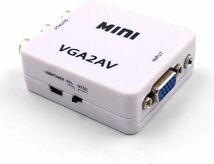 特価！！ VGA ⇒ AV変換アダプタ VGA信号をRCA(コンポジット)に変換 NTSC/PAL切替可 1080P対応ケーブル VGA to AVコンバーター FMTVGA2AV_画像1