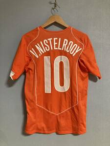 ★美品 NIKE ナイキ オランダ代表 ＃10 V.NISTELROOY ファンニステルローイ ユニフォーム S モロッコ製 2004 サッカー OLD オールド