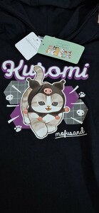 新品タグ付き　モフサンドサンリオ　半袖フード付きＴシャツ　M　mofusand　kuromi　クロミ　コラボ