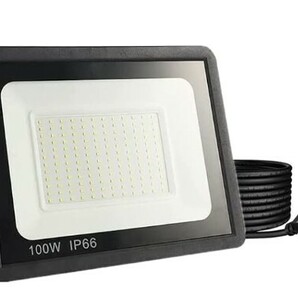 ２台 P66防水 LED 投光器 作業灯 100V/200V 85-265V対応 100W 15000LM フラッドライト 省エネ 高輝度 アース付きプラグ PSE適合 1.8Mコード