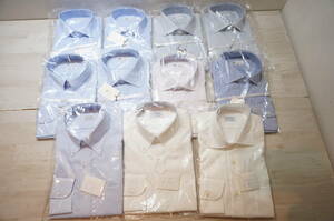 【J14-1.O】未使用！ まとめ売り！ 11点 Yシャツ 長袖 41-86 La Fete Bleu/FAIRFAX カラー色々 おまとめセット 通勤 洗い替え 業務用