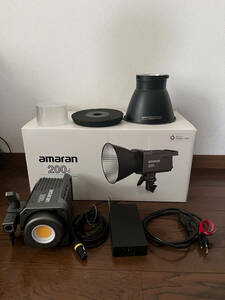 Aputure アプチャー amaran 200d 5600K 単色 LEDライト 照明 200W ボーエンズマウント Sidus Link App対応 中古