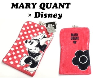 【MARY QUANT】(NO.3642)マリークワント×ディズニー ペットボトルケース　ファスナー付きタオル　ミニー　未使用