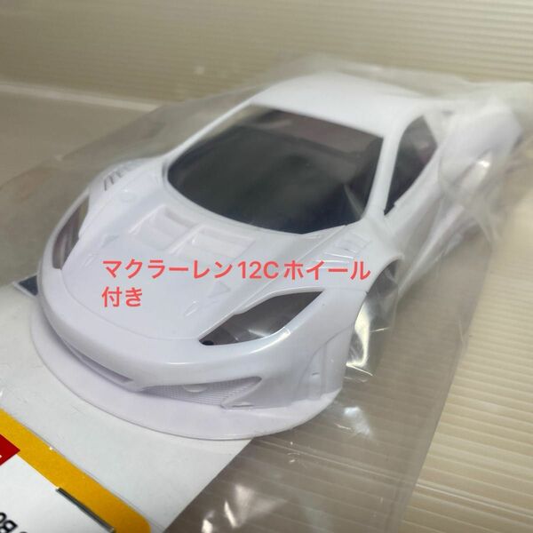 京商ミニッツホイール付き！マクラーレン12C GT3 2013ホワイトボディセット (ホイール付/RWD) [MZN223]]