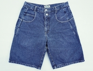 ◆ 90's メキシコ製 GUESS JEANS デニム ショートパンツ W32 青系/ビンテージ オールド アメリカ古着 ショーツ 短パン ゲス バギー