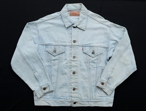 ◆ 90s USA製 Levi's リーバイス 70507 デニムジャケット M(Lサイズ相当)アイスブルー/ビンテージ アメリカ古着 ジージャン トラッカー