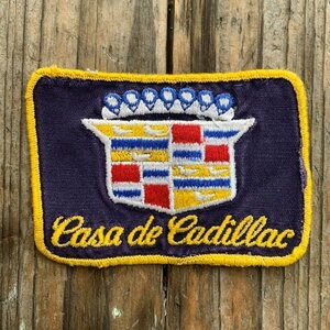 【7.0㎝×10.0㎝】70s Casa de Cadillac キャデラック 刺繍ワッペン■ビンテージ オールド アメリカ古着 雑貨 アメ車 モーター系 No.3