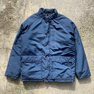 【M/L】Woolrich 中綿ダウンジャケット ネイビー■ビンテージ オールド レトロ アメリカ古着 70s/80s USA製 ウールリッチ 60/40クロス