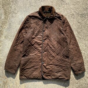 【S/M】Barbour ポーラーキルト ジャケット 焦げ茶■ビンテージ オールド レトロ ヨーロッパ古着 イギリス オイルド バブアー