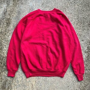 【XL】USA製 Hanes ラグランスウェット ピンク 無地■ビンテージ オールド アメリカ古着 90s ヘインズ コットン×アクリル トレーナー