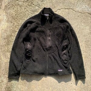 【レディース L】patagonia R2 ジップアップ フリースジャケット ブラック 黒■オールド レトロ アメリカ古着 パタゴニア レギュレーター