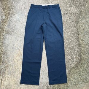 【W38×L34】USA製 Dickies 874 ワークパンツ ネイビー 紺■ビンテージ オールド アメリカ古着 90s ディッキーズ タロンジップ No.2