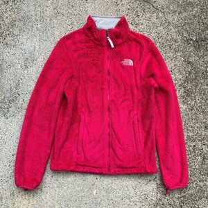 【レディース S】THE NORTH FACE ジップアップ フリースジャケット ピンク■オールド レトロ アメリカ古着 ノースフェイス キッズ