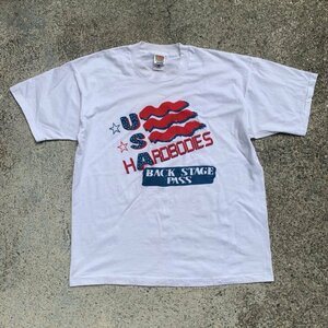 【XL】90s-2000s HARDBODIES バックステージパス プリントTシャツ■ビンテージ オールド アメリカ古着 シングルステッチ ボディビルダー