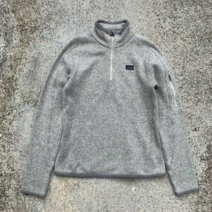 【Ladies od Kids】patagonia ハーフジップ ベターセーター フリース グレー■アメリカ古着 パタゴニア レディース キッズ 子供服