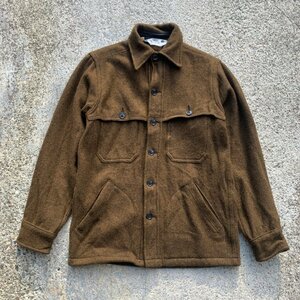 【XS/S】70s-80s USA製 Woolrich ウールシャツジャケット 茶色■ビンテージ オールド レトロ アメリカ古着 ウールリッチ ダブルマッキーノ