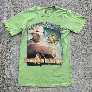 【S】2000s KENNY CHESNEY バンドTシャツ 黄緑■アメリカ古着 ケニーチェズニー ツアー カントリー