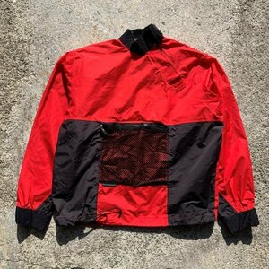 【L】MTI ADVENTUREWEAR ナイロン カヤック ジャケット 赤■ビンテージ オールド レトロ アメリカ古着 アウトドアスポーツ