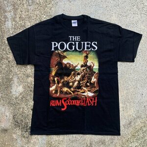 【L】デッドストック 2014s THE POGUES バンドTシャツ ブラック 黒■アメリカ古着 ツアーT ロック ケルティックパンク ポーグス No.1