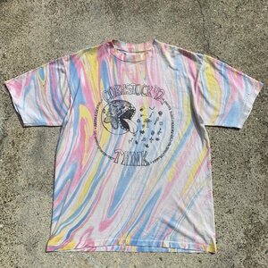 【XL】90s CORNSTOCK 地球 プリントTシャツ マーブル模様■ビンテージ オールド アメリカ古着 シングルステッチ フェス アート サイケ