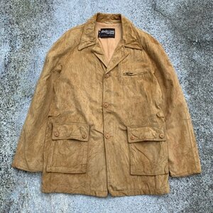 【XL】70s USA製 Campus ジャケット 茶系■ビンテージ オールド レトロ アメリカ古着 キャンパス ハーフコート ピーチスキン モールスキン