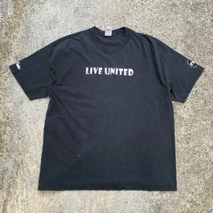 【2XL】BENEFIT CONCERT 両面プリントTシャツ ブラック 墨黒■ビンテージ オールド アメリカ古着 2000s Y2K コットン デビル