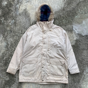 【M/L】USA製 Woolrich リアルファー マウンテンパーカー 白■ビンテージ アメリカ古着 ウールリッチ 80s-90s アークティックパーカ