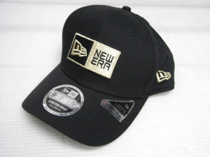 NEW ERA ニューエラ 9FIFTY ストレッチスナップ ボックスロゴ ブラック×ゴールド S/M 定形外郵便全国一律300円 B7-A