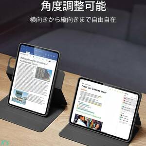 ピンク iPad Pro 11 インチ（2024） 第5世代 専用 Pencil Pro / USB-C対応 取り外し可能マグネット Pencilホルダー付き ケース カバー