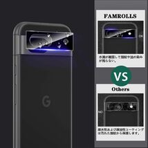 日本製 旭硝子 カメラ 黒縁 2枚 ラウンドエッジ加工 Google Pixel 8a グーグル ピクセル 硬度9H 高透過 貼り付け簡単 保護 フィルム ガラス_画像6