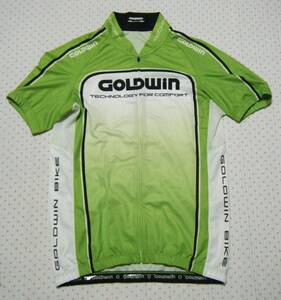  goldwin GOLDWIN BIKE bicycle for high performance full Zip neck shirt * load jersey green series size L. sweat speed ./ stretch / deodorization function 