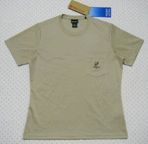  Marmot Marmot POCKET BEAR outdoor & casual for high performance T-shirt light light brown group size M. with pocket . water speed ./ anti-bacterial deodorization /UV function 