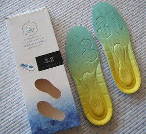 ミントフィット　mintfit 2℃　COOL GEL INSOLE　高機能/冷感インソール・中敷き　黄系　サイズ 26.5～28.0㌢　吸汗速乾/消臭/衝撃吸収機能