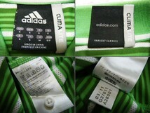 アディダス　adidas　CLIMALITE　カジュアル&ゴルフ用高機能/涼感ポロシャツ　緑系　サイズ M　部分メッシュ生地　吸汗速乾/ストレッチ機能_画像10