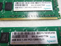 美品 Apacer デスクトップPC用 DDR3-1600 PC3-12800 1枚4GB×2枚組 合計8GB ECC 動作検証済 1週間保証 4GB ECC 1.35V PC3-12800 CL11_画像3