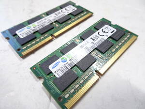 美品 SAMSUNG ノートPC用 メモリー DDR3L-1600 PC3-12800S 1枚4GB×2枚 合計8GB 両面チップ 動作検証済 1週間保証 M471B5273DH0-YK0 複数有