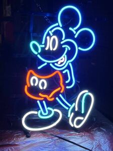  Mickey neon american miscellaneous goods lighting Hawaii figure signboard import retro antique furniture anime soft toy minnie Vintage 