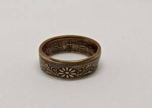 12号サイズ コインリング　 指輪 新品 未使用 送料無料 　（9507) ハンドメイド　アンテーク 古銭　貨幣　硬貨　手作り　女性　