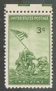  ultimate beautiful goods. stamp [ America ]1945.7.11 issue [ sulfur island ..] 3c 1 kind . single one-side on side ear paper attaching ( color Mark have ) unused NH glue have 