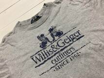 貴重 90年代 ウィリス＆ガイガー Tシャツ L willis&geiger グレー グレイ ウィルス_画像4