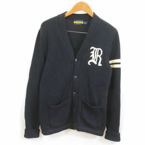 RUGBY RALPH LAUREN エルボーパッチ レタード カーディガン sizeS/ラルフローレン　0503