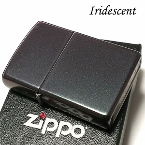 ZIPPO ライター イリディセント パープル ジッポ 無地 シンプル スタンダード 紫 かっこいい おしゃれ 定番 メンズ ギフト プレゼント