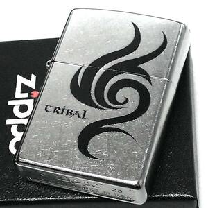 ZIPPO ライター トライバル タトゥー ジッポ TRIBAL TATTOO シルバー 黒銀 ブラック ストリートクローム おしゃれ かっこいい シンプル