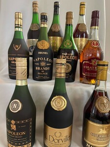 ブランデー　10本セット　700ml 未開栓　まとめ　CAMUS カミュ NAPOLEON ナポレオン 等 # ウイスキー