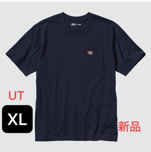 ユニクロ　キースヘリング　Tシャツ　ネイビー　XL