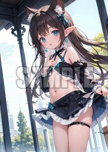 s92682【高画質】A4サイズ アートポスター グラビア　水着 制服 イラスト コスプレ モデル セクシー かわいい 美人 美少女 美女 アニメ ACG